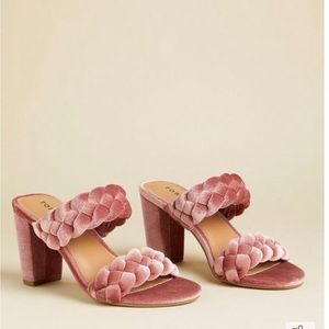 Torrid Mauve Velvet Braided Heels
